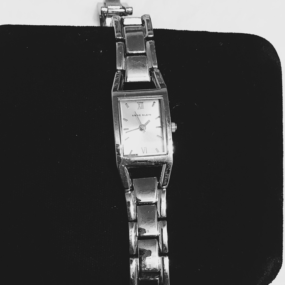 Anne Klein Rectangle Analog Crystal Bracelet Watch